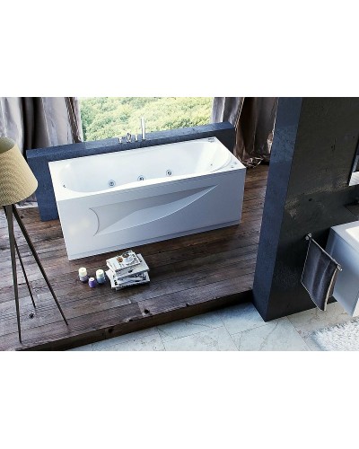 Акриловая ванна Aquatek Афродита 150x70 AFR150-0000026 без гидромассажа с фронтальной панелью с каркасом (разборный) со слив-переливом (слева)