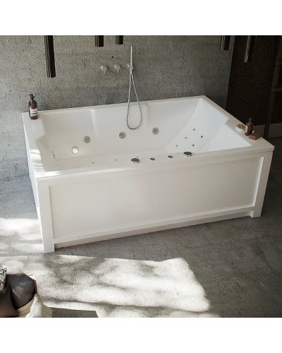 Акриловая ванна Aquatek Дорадо 190х130 DOR190-0000002 без гидромассажа с фронтальной панелью с каркасом (вклеенный) со слив-переливом