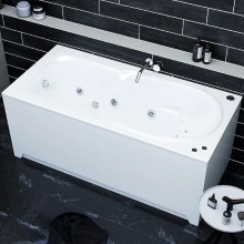 Акриловая ванна Aquatek Леда 170х80 LED170-0000034 без гидромассажа с фронтальной панелью с каркасом (разборный) со слив-переливом (слева)