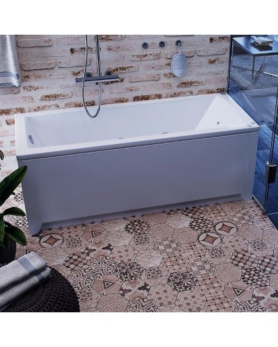Акриловая ванна Aquatek Либра New 150x70 LIB150N-0000002 без гидромассажа с фронтальной панелью с каркасом (разборный) со слив-переливом (слева)
