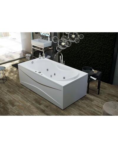 Акриловая ванна Aquatek Мартиника 180х90 MAR180-0000068 без гидромассажа с фронтальной панелью с каркасом (разборный) со слив-переливом (слева)