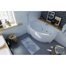 Акриловая ванна Aquatek Бетта 170x97 R BET170-0000139 без гидромассажа без панелей с каркасом (разборный) со слив-переливом