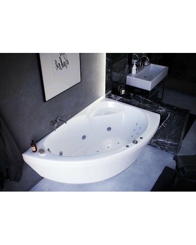 Акриловая ванна Aquatek Аякс 2 170x100 R AYK170-0000089 без гидромассажа с фронтальной панелью с каркасом (вклеенный) со слив-переливом