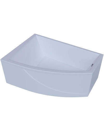 Акриловая ванна Aquatek Оракул 180х125 L ORK180-0000004 без гидромассажа с фронтальной панелью с каркасом (вклеенный) со слив-переливом