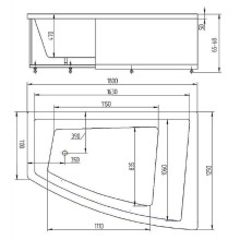 Акриловая ванна Aquatek Оракул 180х125 R ORK180-0000013 без гидромассажа без панелей с каркасом (вклеенный) со слив-переливом
