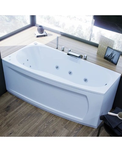 Акриловая ванна Aquatek Пандора 160х75 L PAN160-0000078 без гидромассажа без панелей с каркасом (разборный) со слив-переливом