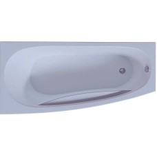 Акриловая ванна Aquatek Пандора 160х75 L PAN160-0000065 без гидромассажа с фронтальной панелью с каркасом (вклеенный) со слив-переливом