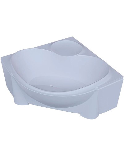 Акриловая ванна Aquatek Эпсилон 150х150 EPS150-0000066 без гидромассажа с фронтальной панелью с каркасом (вклеенный) со слив-переливом