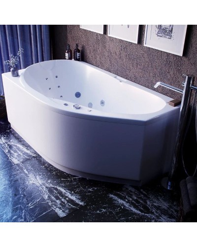 Акриловая ванна Aquatek Таурус 170х100 L TAR170-0000084 без гидромассажа с фронтальной панелью с каркасом (разборный) со слив-переливом