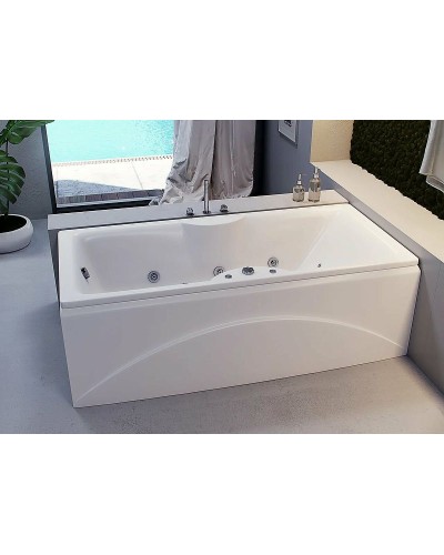 Акриловая ванна Aquatek Феникс 150x75 FEN150-0000029 без гидромассажа с фронтальной панелью с каркасом (разборный) со слив-переливом (слева)