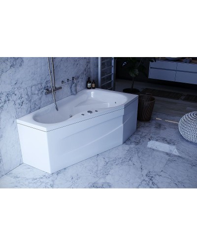 Акриловая ванна Aquatek Медея 170x95 R MED180-0000012 без гидромассажа без панелей с каркасом (вклеенный) со слив-переливом