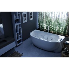 Акриловая ванна Aquatek Мелисса 180х95 MEL180-0000011 без гидромассажа с фронтальной и боковыми панелями с каркасом (разборный) со слив-переливом