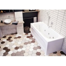 Акриловая ванна Aquatek Оберон 160х70 OBR160-0000041 без гидромассажа с фронтальной панелью с каркасом (разборный) со слив-переливом (справа)