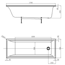 Акриловая ванна Aquatek Eco-friendly Лайма 170х70 LAI170-0000001 без панелей, каркаса и слив-перелива