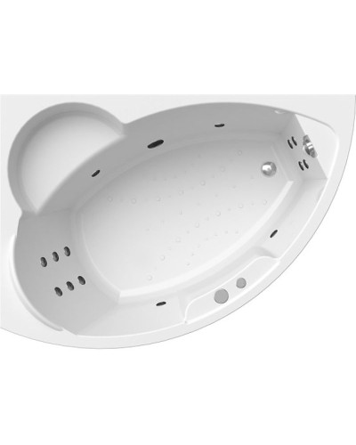 Акриловая ванна Radomir Vannesa Алари 168x120 L 2-77-2-1-0-218 с гидромассажем Актив Хром