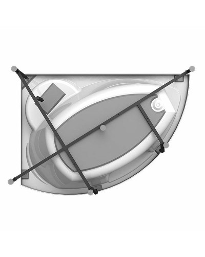 Акриловая ванна Radomir Vannesa Алари 168x120 L 2-77-2-1-0-218 с гидромассажем Актив Хром