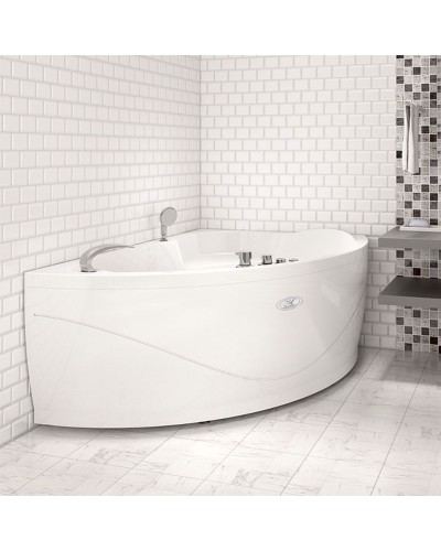 Акриловая ванна Radomir Vannesa Алари 168x120 L 2-76-2-1-0-218 с гидромассажем Баланс Хром