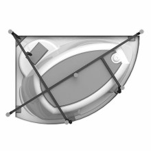 Акриловая ванна Radomir Vannesa Алари 168x120 L 2-76-2-1-0-218 с гидромассажем Баланс Хром