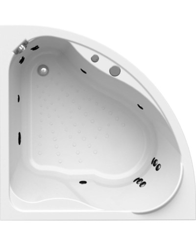 Акриловая ванна Radomir Vannesa Альтея 125x125 2-77-2-0-0-219 с гидромассажем Актив Хром