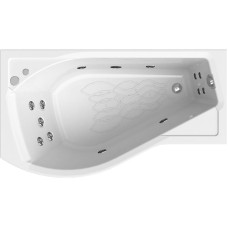 Акриловая ванна Radomir Vannesa Миранда 168х95 L 2-77-2-1-0-209 с гидромассажем Актив Хром