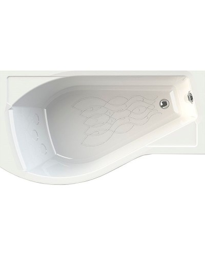 Акриловая ванна Radomir Vannesa Миранда 168х95 L 2-77-2-1-0-209 с гидромассажем Актив Хром