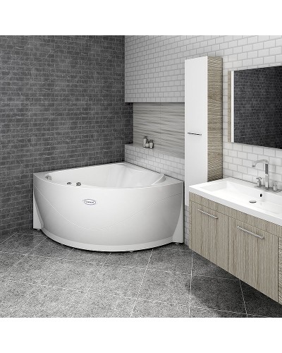 Акриловая ванна Radomir Vannesa Альтея 125x125 2-75-2-0-0-219 с гидромассажем Классик Хром