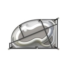 Акриловая ванна Radomir Vannesa Ирма 160х105 R 2-76-2-2-9-229 с гидромассажем Баланс Хром