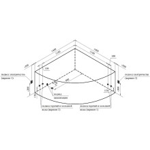 Акриловая ванна Radomir Vannesa Сандра 149х149 2-75-2-0-0-221 с гидромассажем Классик Хром
