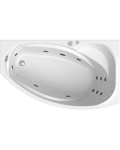 Акриловая ванна Radomir Vannesa София 169х99 R 2-77-2-2-0-223 с гидромассажем Актив Хром
