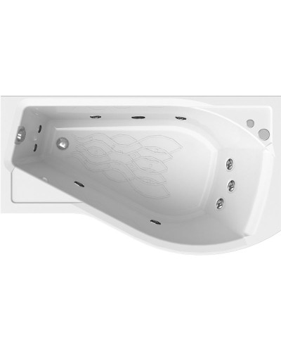 Акриловая ванна Radomir Vannesa Миранда 168х95 R 2-76-2-2-0-209 с гидромассажем Баланс Хром