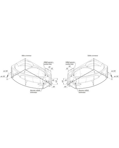 Акриловая ванна Radomir Vannesa София 169х99 R 2-76-2-2-0-223 с гидромассажем Баланс Хром