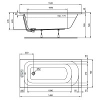 Акриловая ванна Ideal Standard Simplicity 150x70 W004201 без гидромассажа