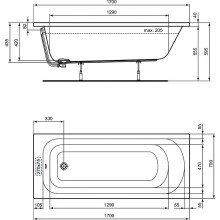 Акриловая ванна Ideal Standard Simplicity 170x70 W004401 без гидромассажа