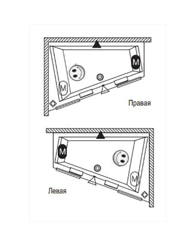 Акриловая ванна Riho Doppio 180x130 B034001005 (BA9100500000000) L без гидромассажа