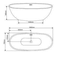 Акриловая ванна Vincea VBT-509 165x75 без гидромассажа