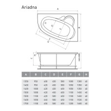 Акриловая ванна 140х100 см L Relisan Ariadna GL000000953