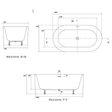 Акриловая ванна Kerasan Nolita 145x78 535001 Без гидромассажа
