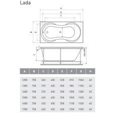 Акриловая ванна 160х70 см Relisan Lada GL000000541