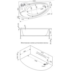 Акриловая ванна 160х101 см L Bas Флорида B00038
