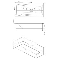 Акриловая ванна 179х85 см Bas Эвита B00043
