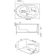 Акриловая ванна 105х70 см Bas Рио B00046