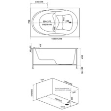 Акриловая ванна 105х70 см Bas Рио B00046
