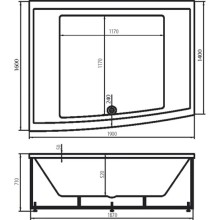 Акриловая ванна 190х160 см Vagnerplast Impossible VPBA190IMP2X-04