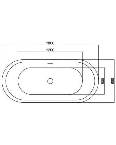 Акриловая ванна 180х80 см Black & White Swan 104SB00