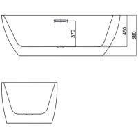 Акриловая ванна 170х80 см Black & White Swan 105SB00