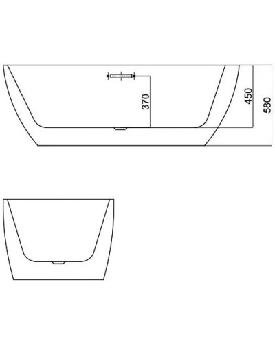 Акриловая ванна 170х80 см Black & White Swan 105SB00