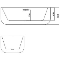 Акриловая ванна 170х80 см Black & White Swan 109SB00