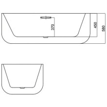 Акриловая ванна 170х80 см Black & White Swan 109SB00
