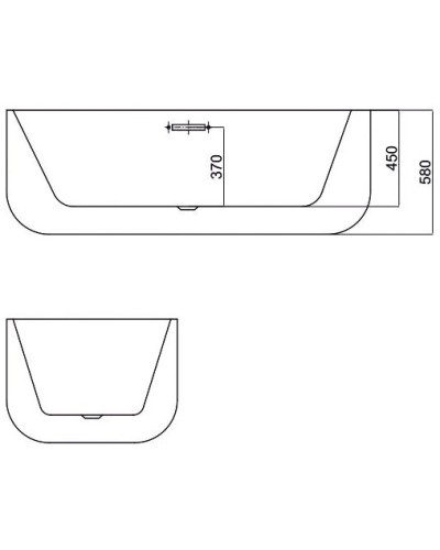 Акриловая ванна 170х80 см Black & White Swan 109SB00