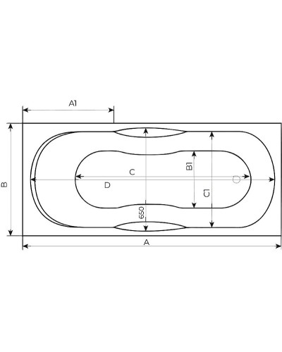 Акриловая ванна Creto Etna 150х70 1-1122 без гидромассажа